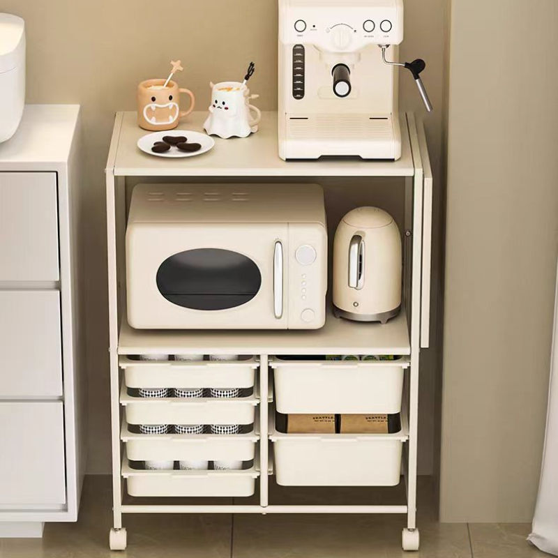 Thumbnail: Kitchen Island Cart with 6 Drawers, Rolling Sideboard Cabinet, Dining Room Drawe
