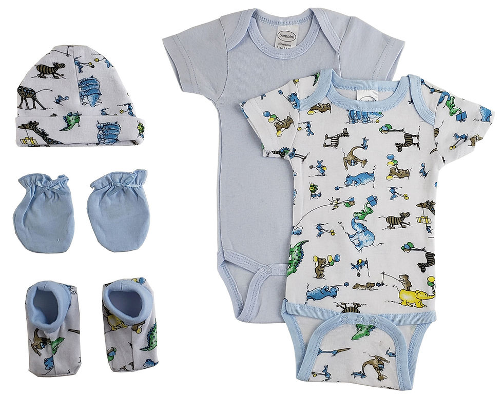 Thumbnail: Newborn Baby Boys 5 Pc Layette Baby Shower Gift