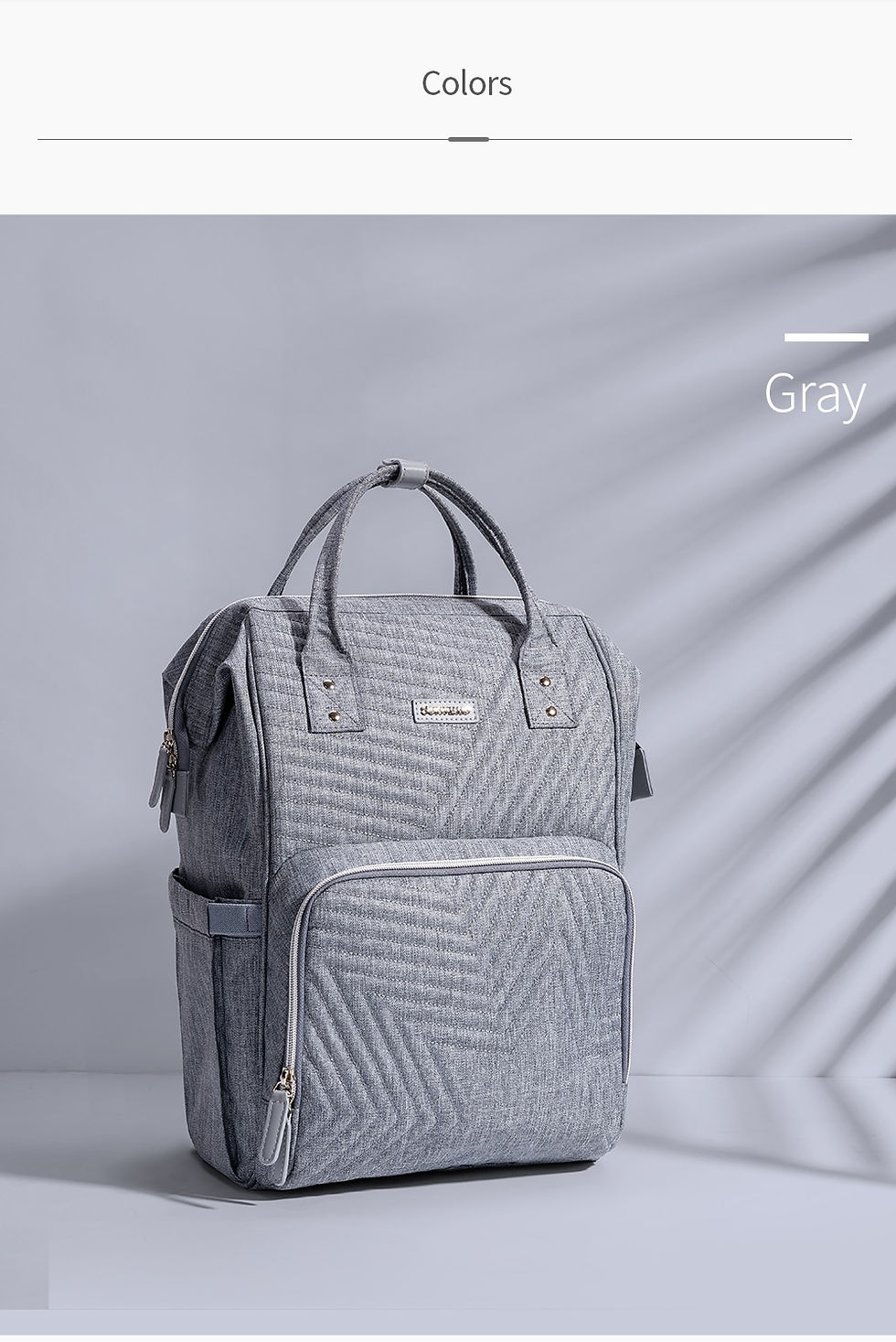Thumbnail: Modern Quilted Diaper Bag Backpack