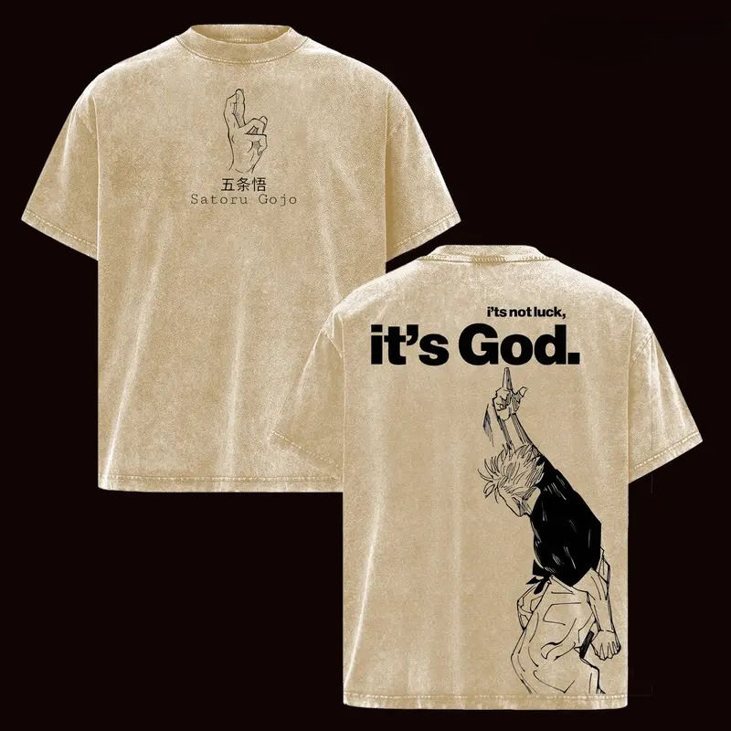 Thumbnail: Hot Anime Jujutsu Kaisen Gojo Satoru Graphic Tee Men Short Sleeve Clothing Washe