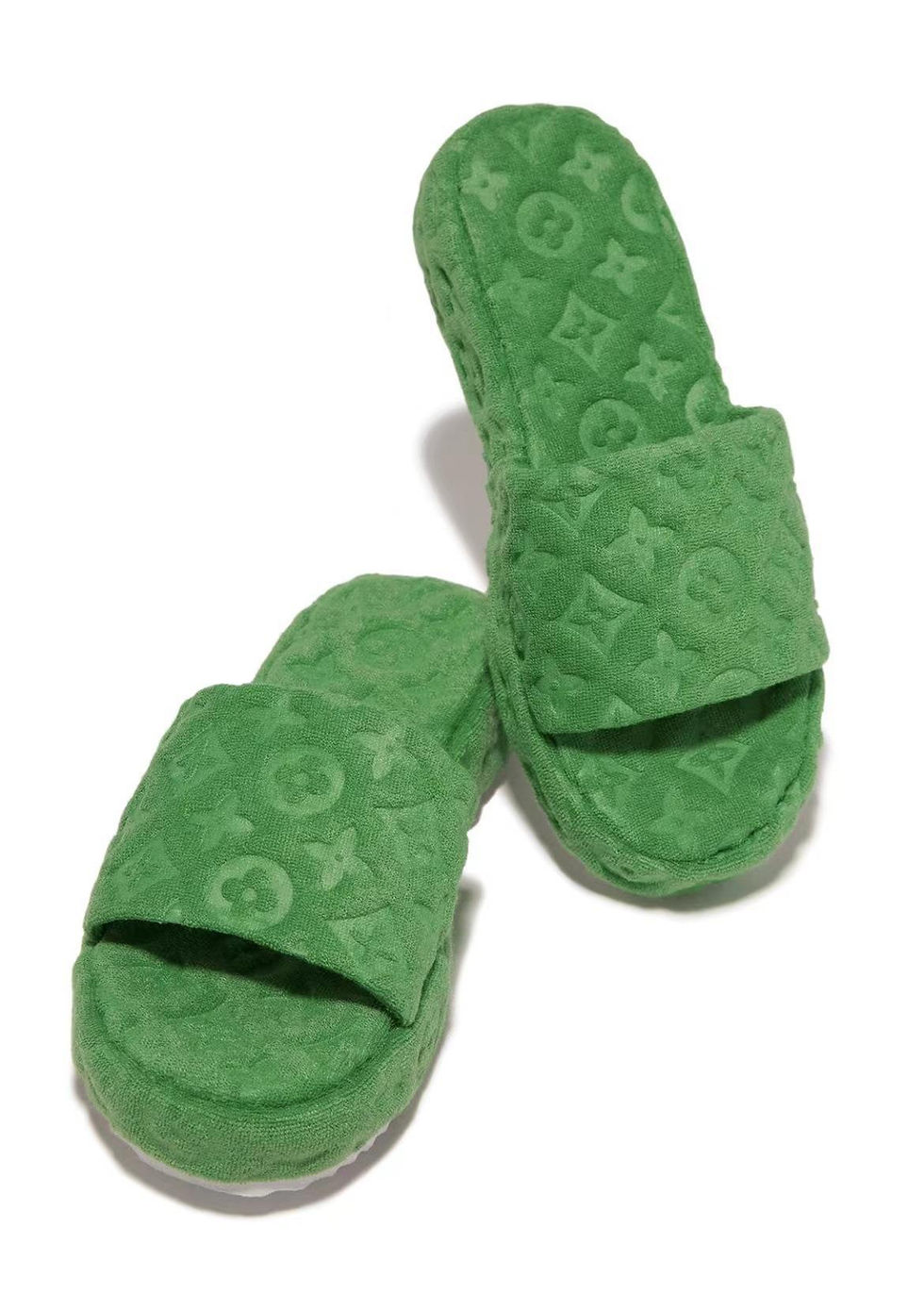 Thumbnail: Fur Slippers for Women Flower Slides