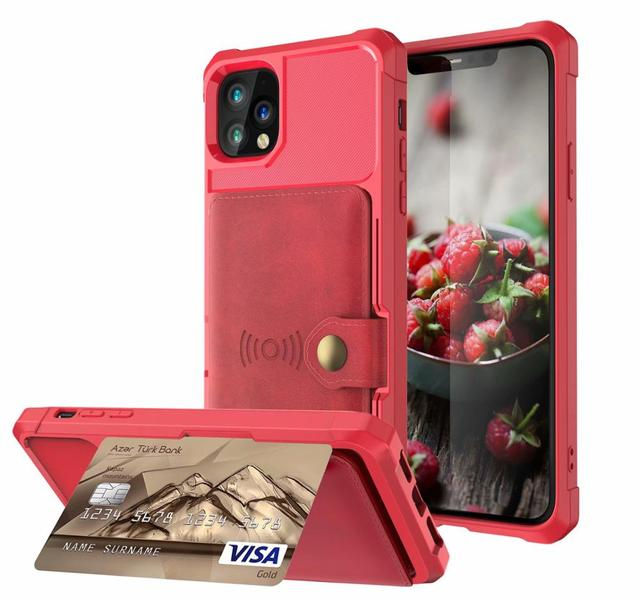 Thumbnail: 360 Protection Magnetic Leather Wallet Armor Case for iPhone