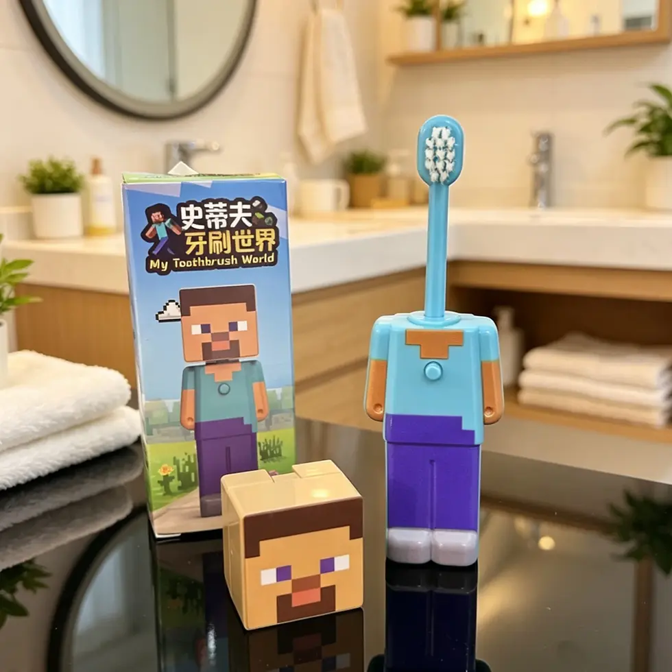 Thumbnail: 2026 Hot Anime world Scalable Toothbrush Cute MC Figures Transformable