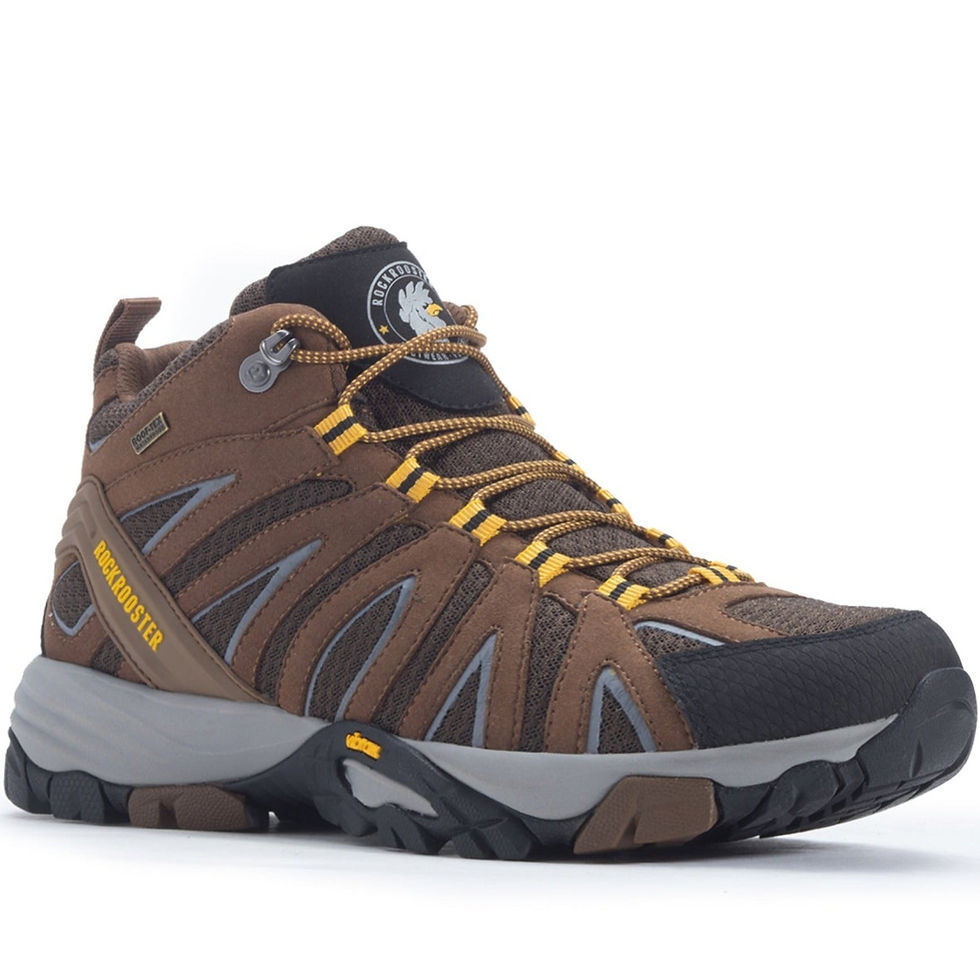 Thumbnail: ROCKROOSTER Bedrock Brown 6 Inch Waterproof Hiking Boots with VIBRAM®