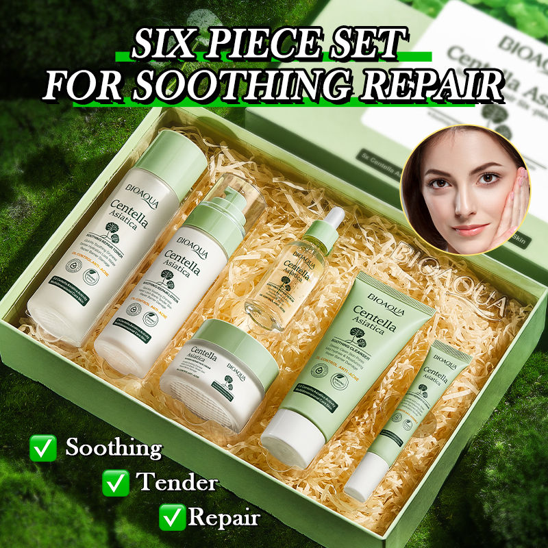 BIOAOUA Centella Asiatica Soothing and Repairing Six-Piece Set Whitening Firming
