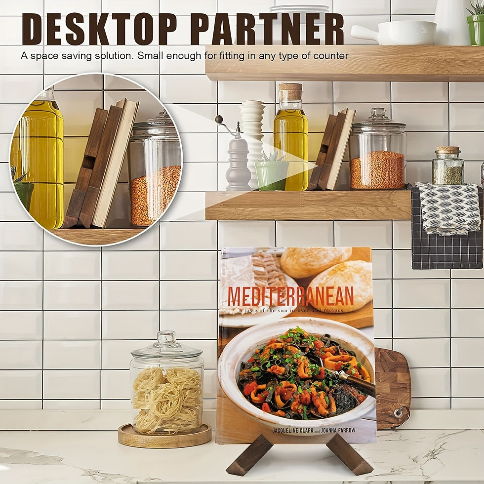 Thumbnail: Kitchen Cooking Bookshelf, Kitchen Counter Cookbook Bookshelf, Wooden Cooking Bo