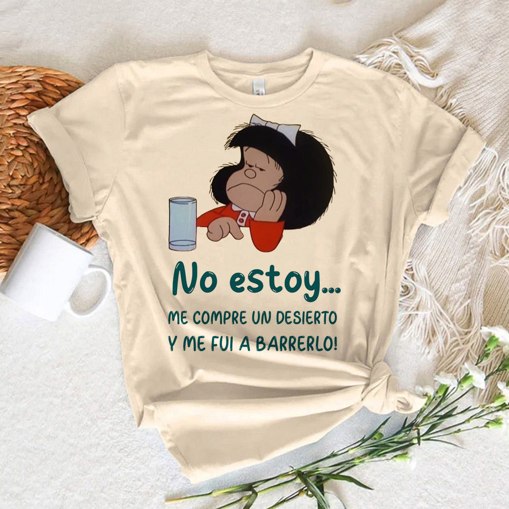 Mafalda t-shirts women harajuku Tee girl comic designer clothing