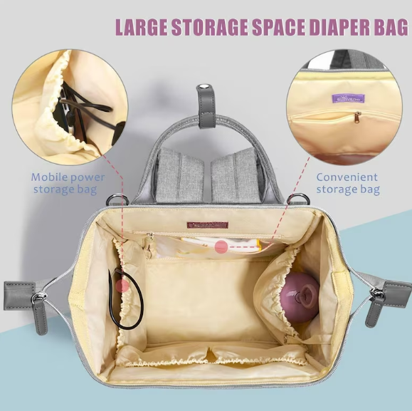 Thumbnail: Quilted Diaper Baby Backpack