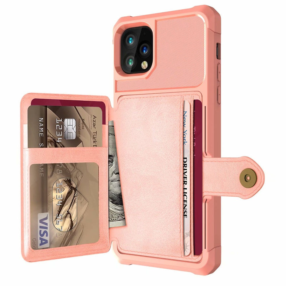 Thumbnail: 360 Protection Magnetic Leather Wallet Armor Case for iPhone