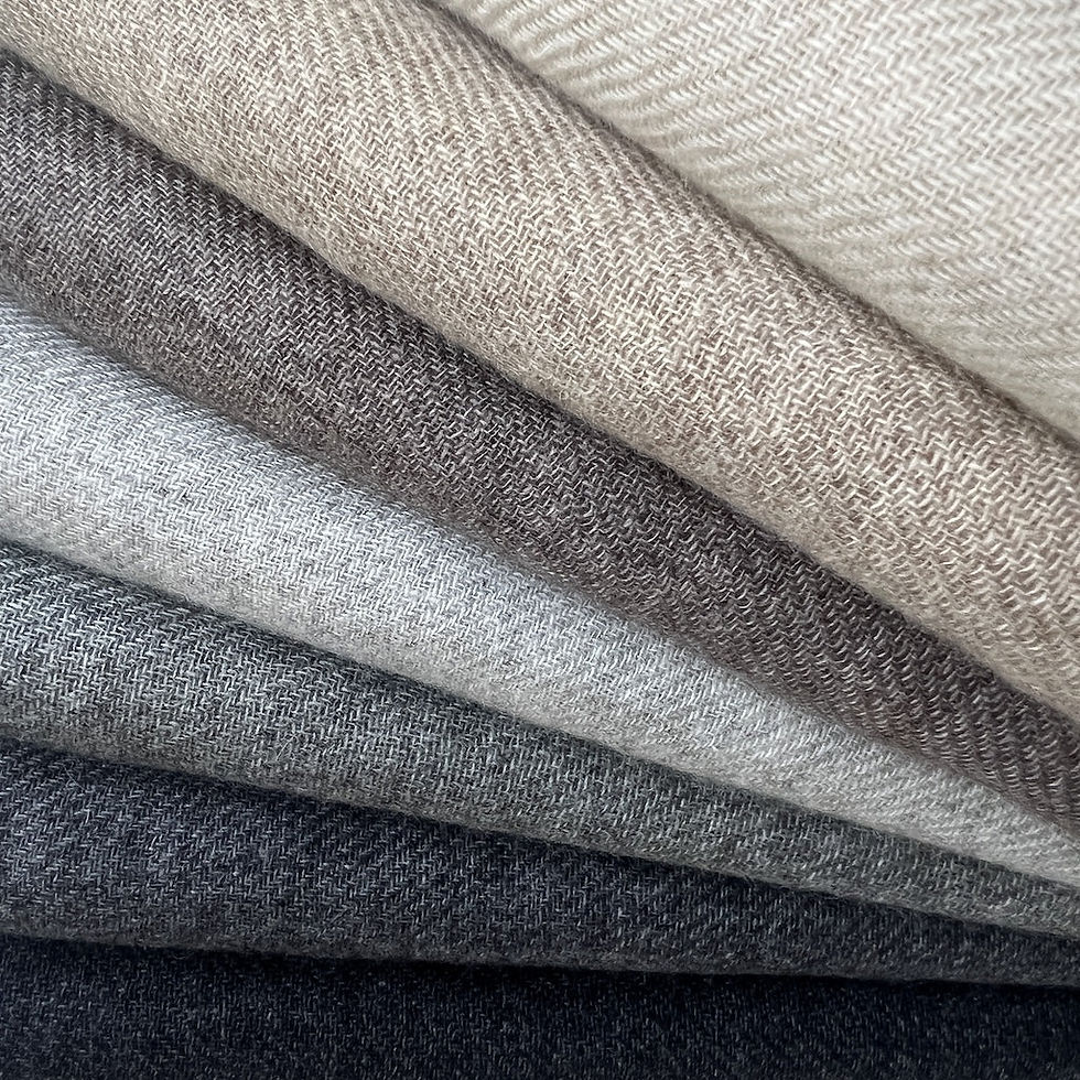 Thumbnail: Charcoal Handloom  Cashmere Scarf