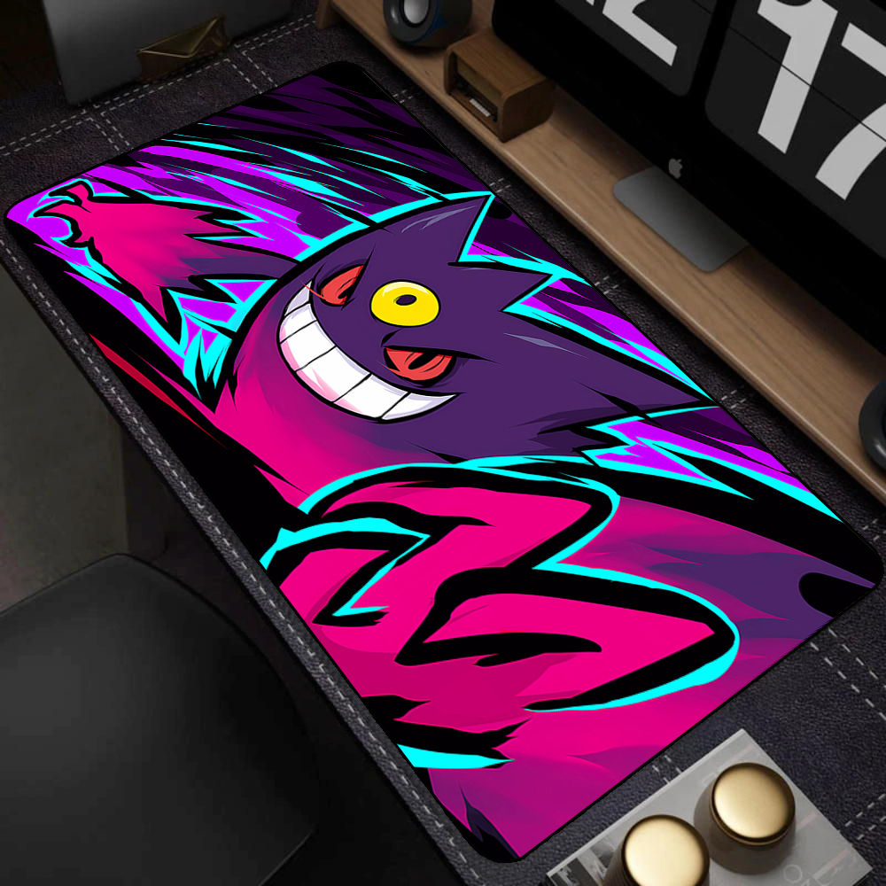Colorful Gaming Keyboard Rug Laptop Japan Cool Anime Mouse Pad XXL Black P-pokem