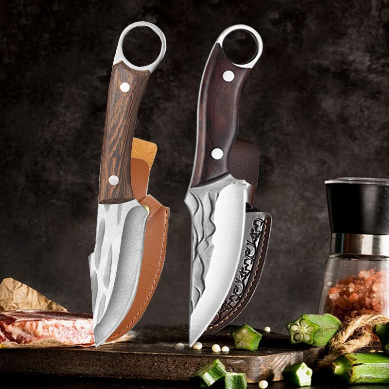 Thumbnail: Stainless Steel Boning Knife Meat Cleaver Kitchen Knife Handmade Forged Chef's K