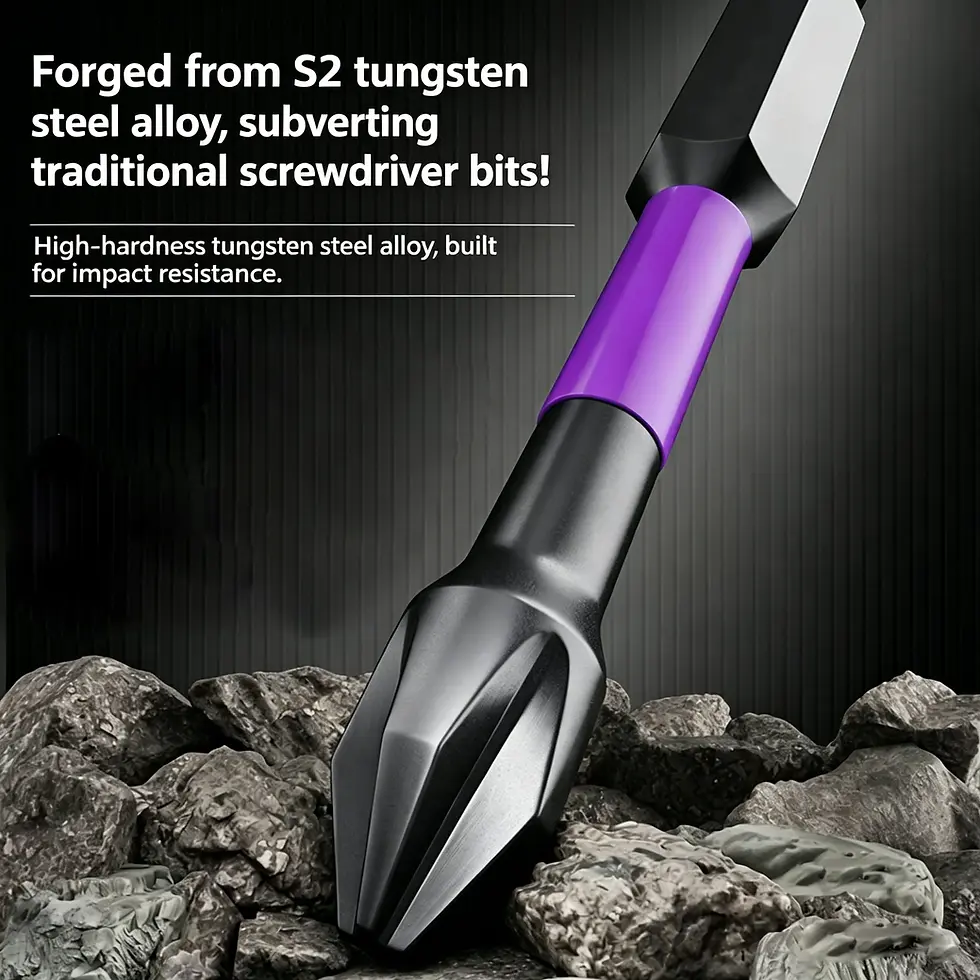 Thumbnail: 6PCS Magnetic Phillips Screwdriver Drill Bit Set - Anti-Slip,