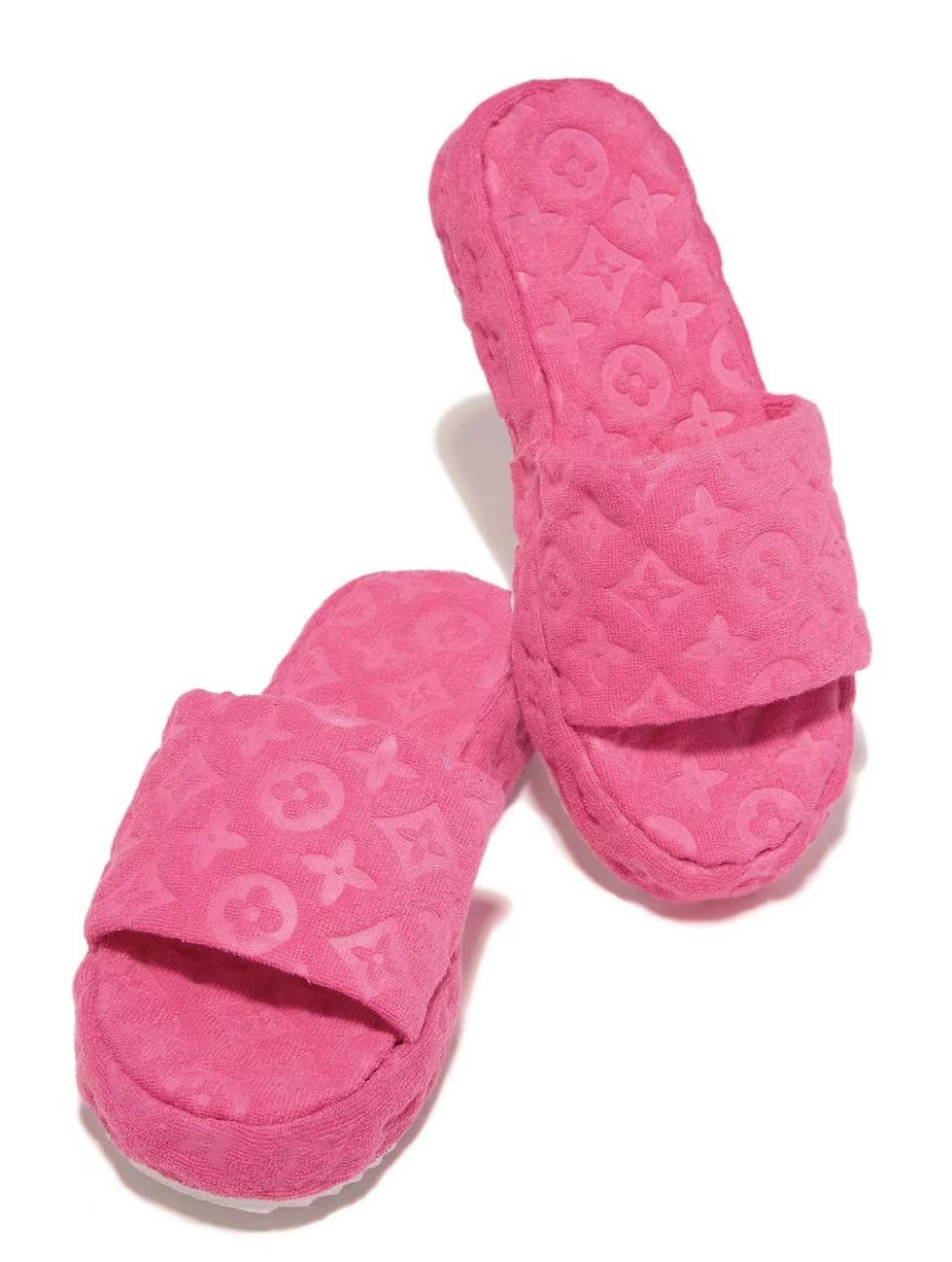 Thumbnail: Fur Slippers for Women Flower Slides