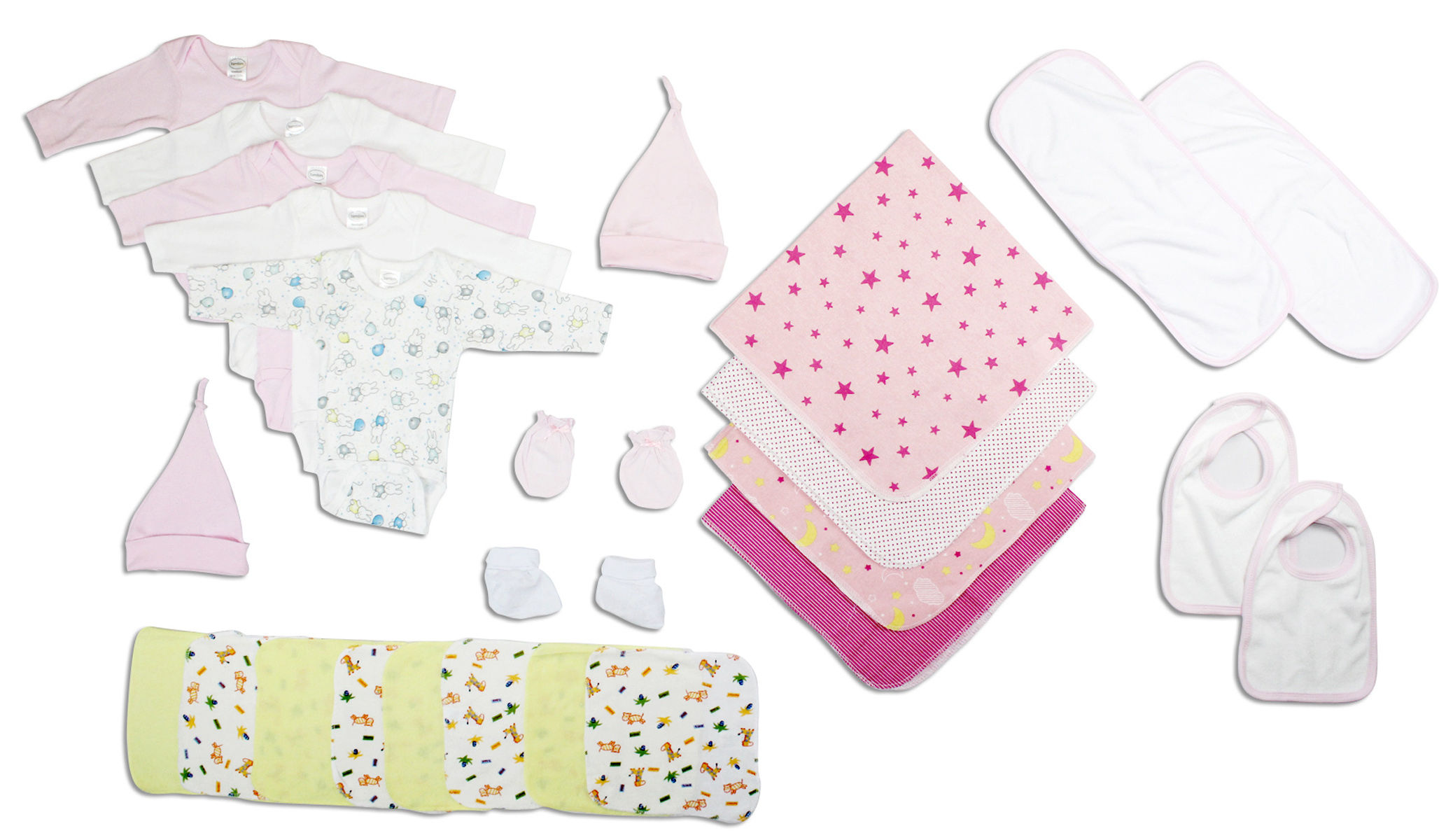 Newborn Baby Girls 17 Pc Layette Baby Shower Gift