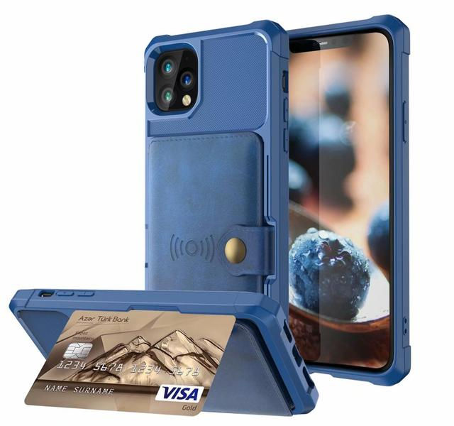 Thumbnail: 360 Protection Magnetic Leather Wallet Armor Case for iPhone