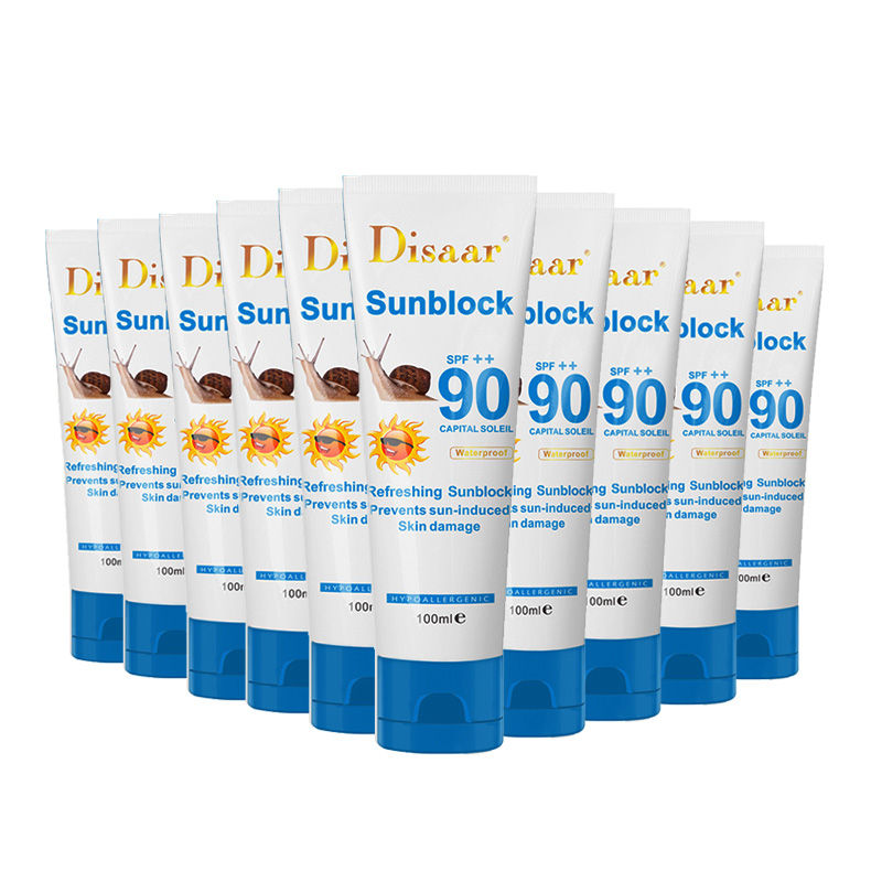 Thumbnail: 10PCS 100ML Snail Facial Body Sunscreen Whitening Sun Cream Sunblock Anti-Aging