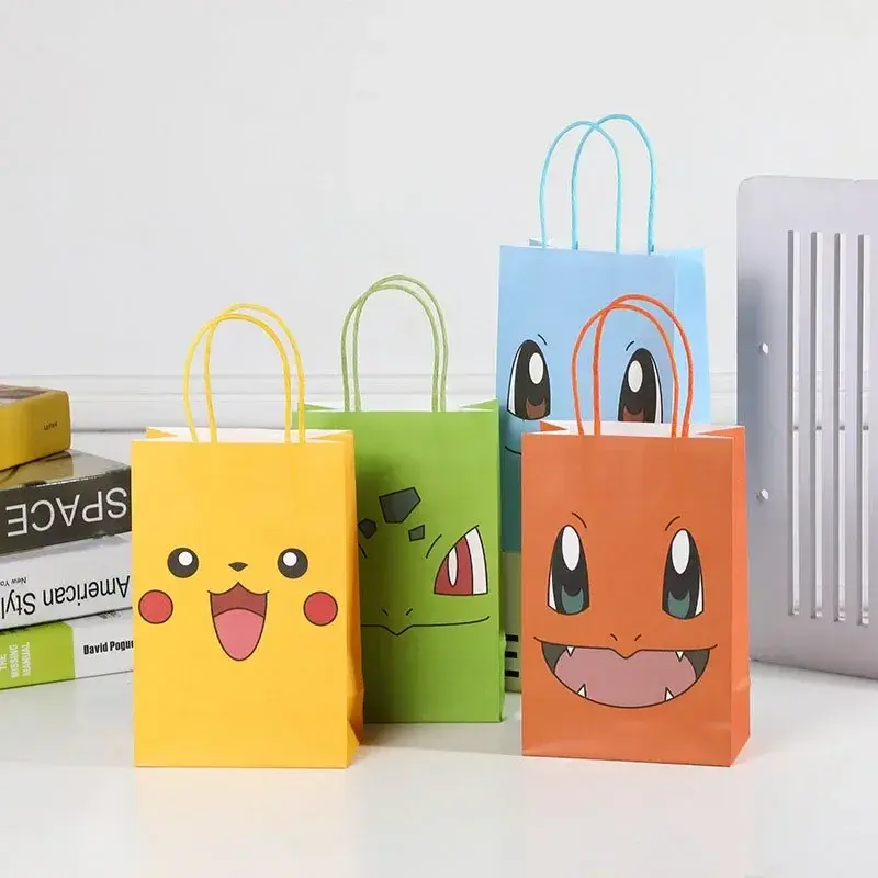 Thumbnail: 4Pcs Pokemon Candy Paper 4 Color Bag Anime Cartoon Pikachu Packaging