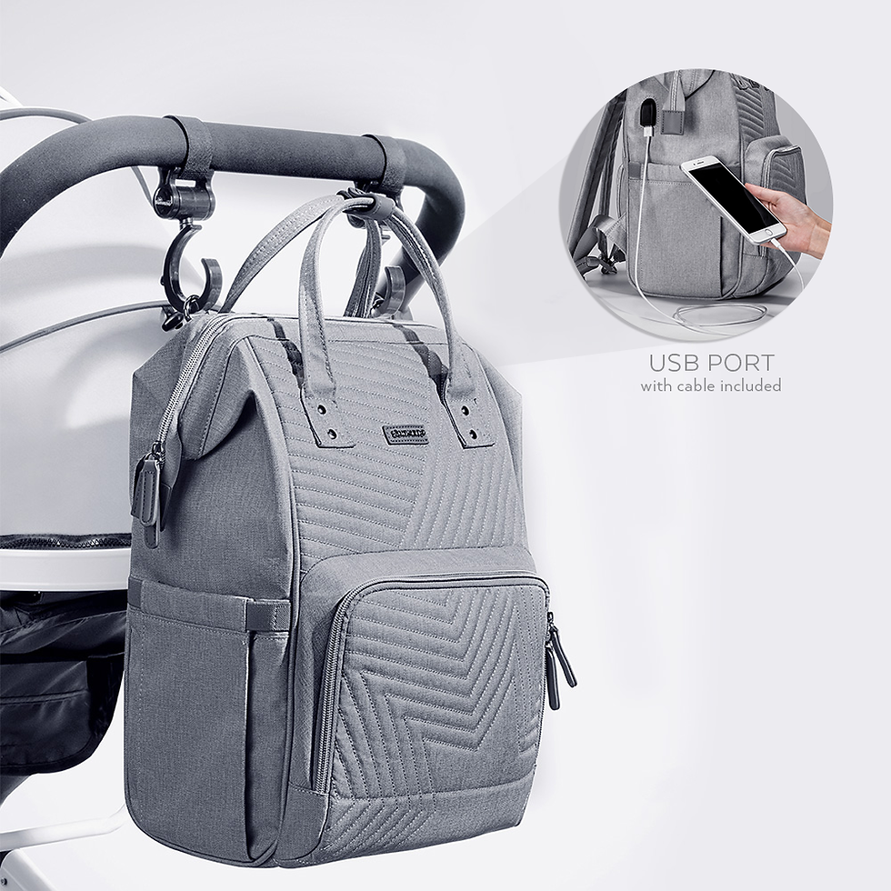 Thumbnail: Quilted Diaper Baby Backpack