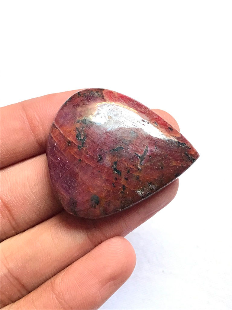 サムネイル： Ruby Cabochon 1 Piece Size 41 MM Approx