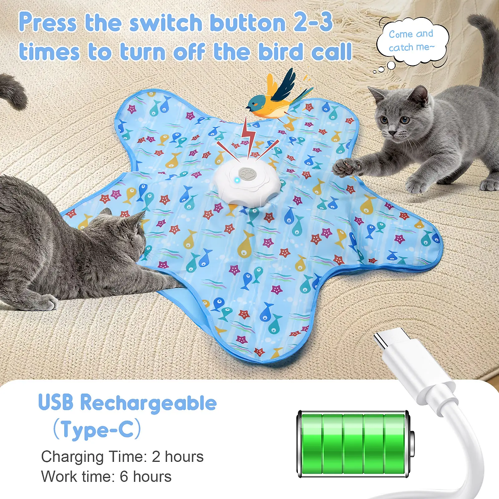 Thumbnail: Interactive Unpredicatable Moving Feather Hunting Cat Toy , Hide and Seek Rechar