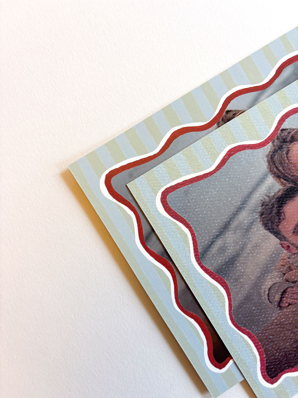 Thumbnail: multicolor modern scallop holiday card | semi-custom holiday card collection