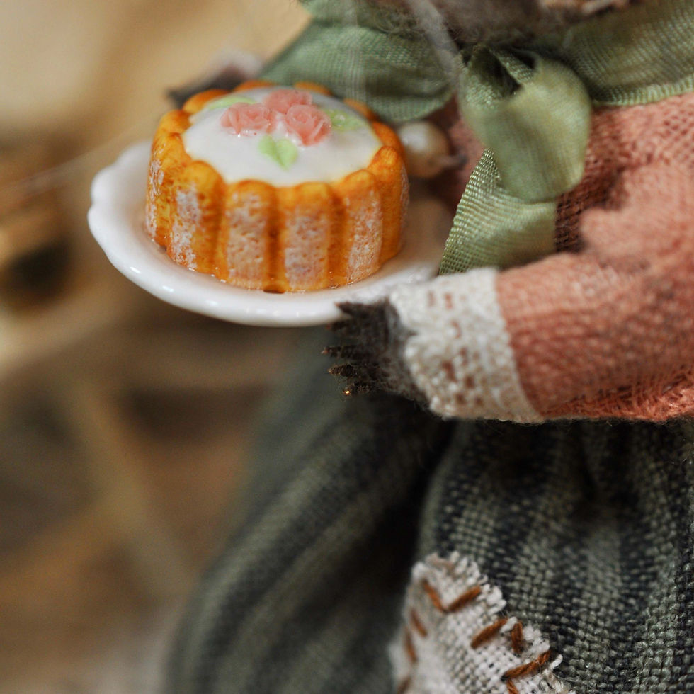 Thumbnail: Little Mrs Hedgehogie and her rose charlotte