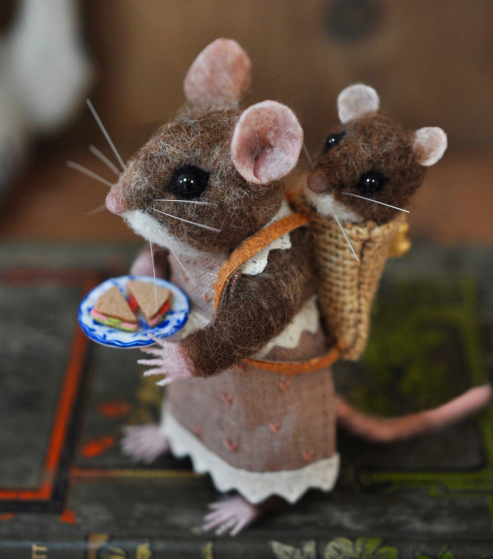Thumbnail: Little momma dormouse and her baby