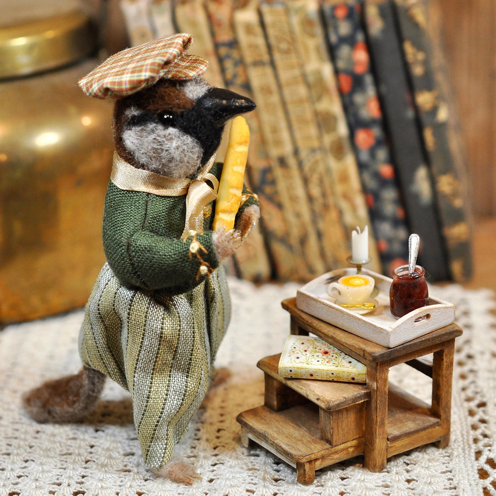 Miniature : Little Sparrow and his baguette