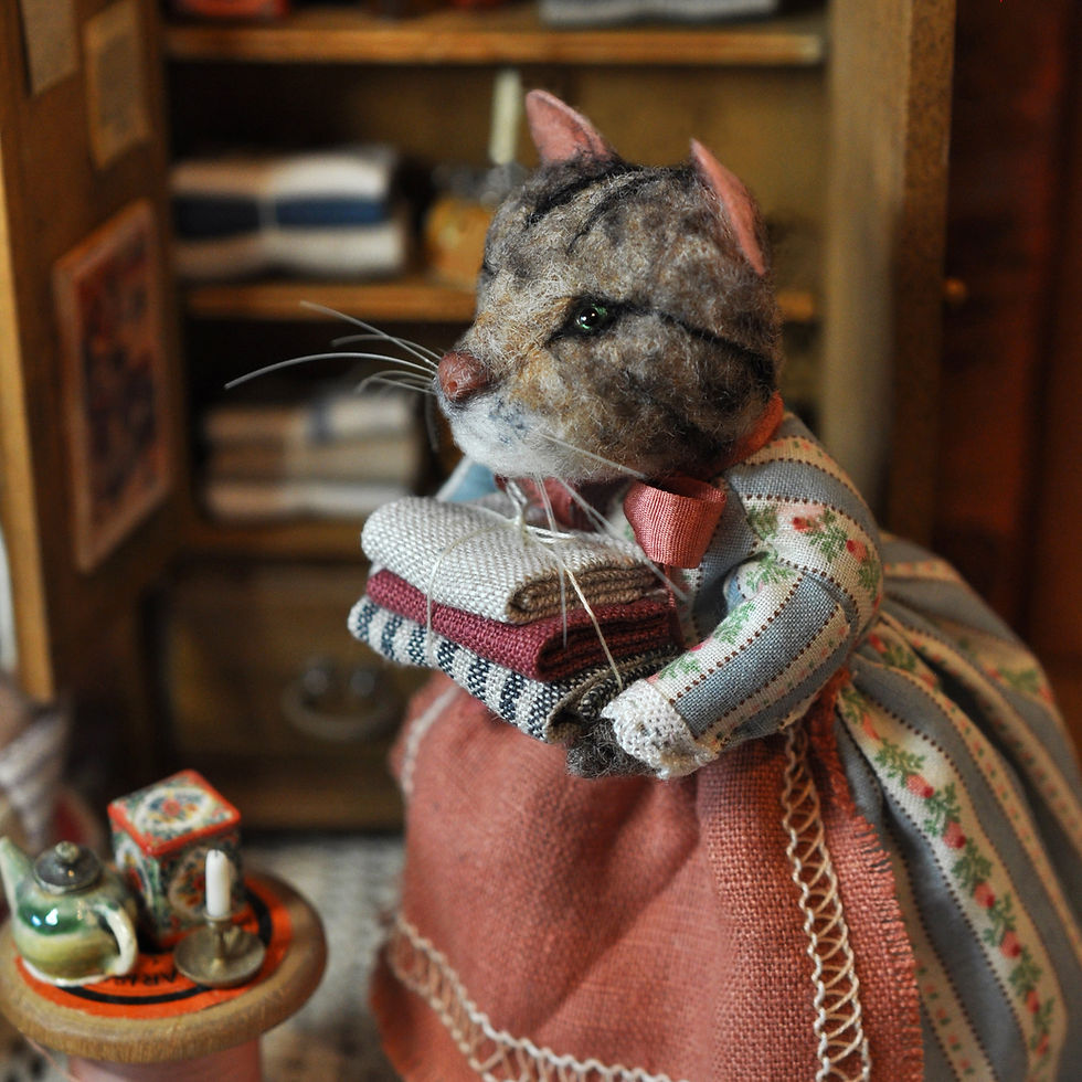 Thumbnail: Little Mrs Cat and her laundry