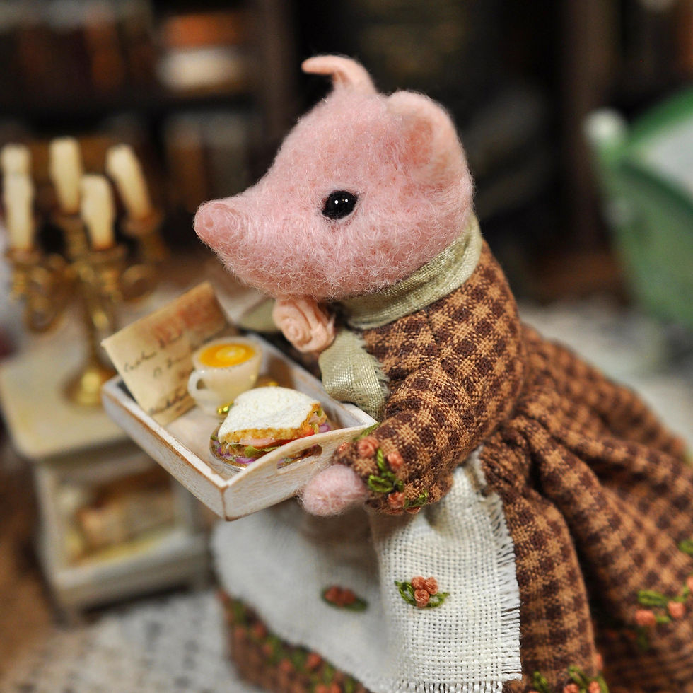 Thumbnail: Little Mrs Piggie and her delicious tray