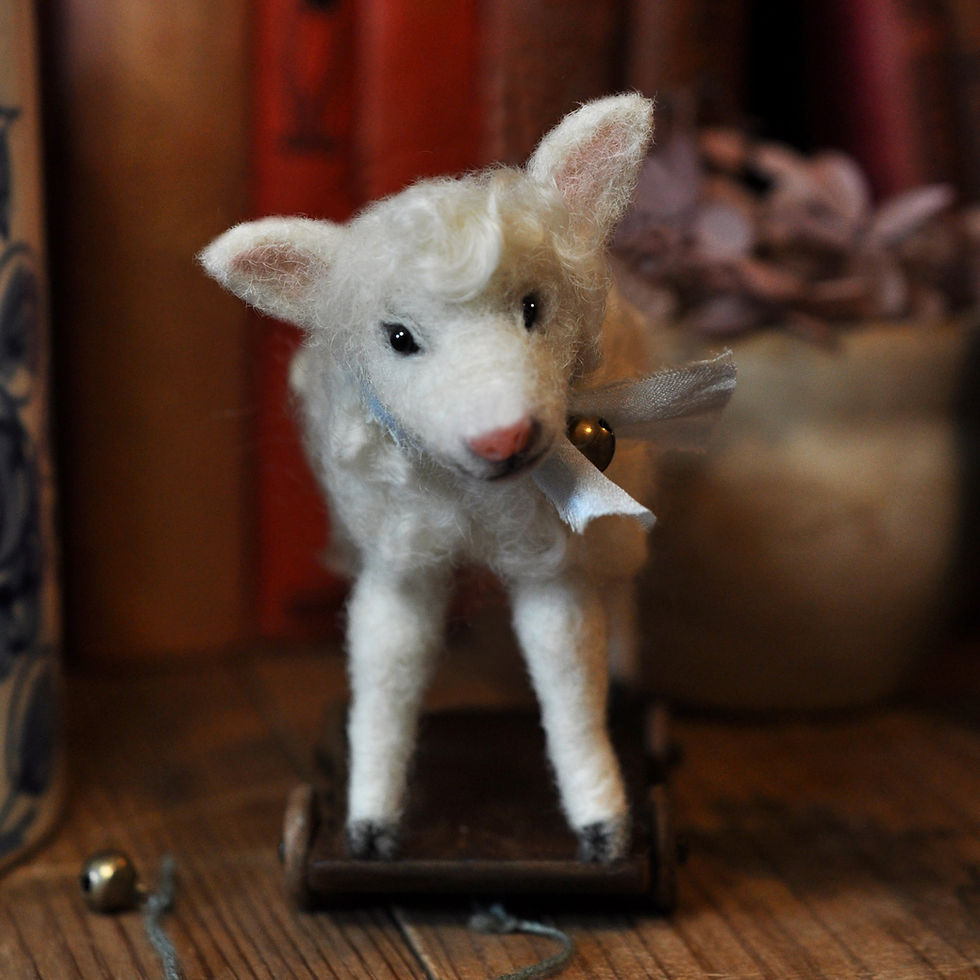 Thumbnail: Little Sheep on his wooden cart