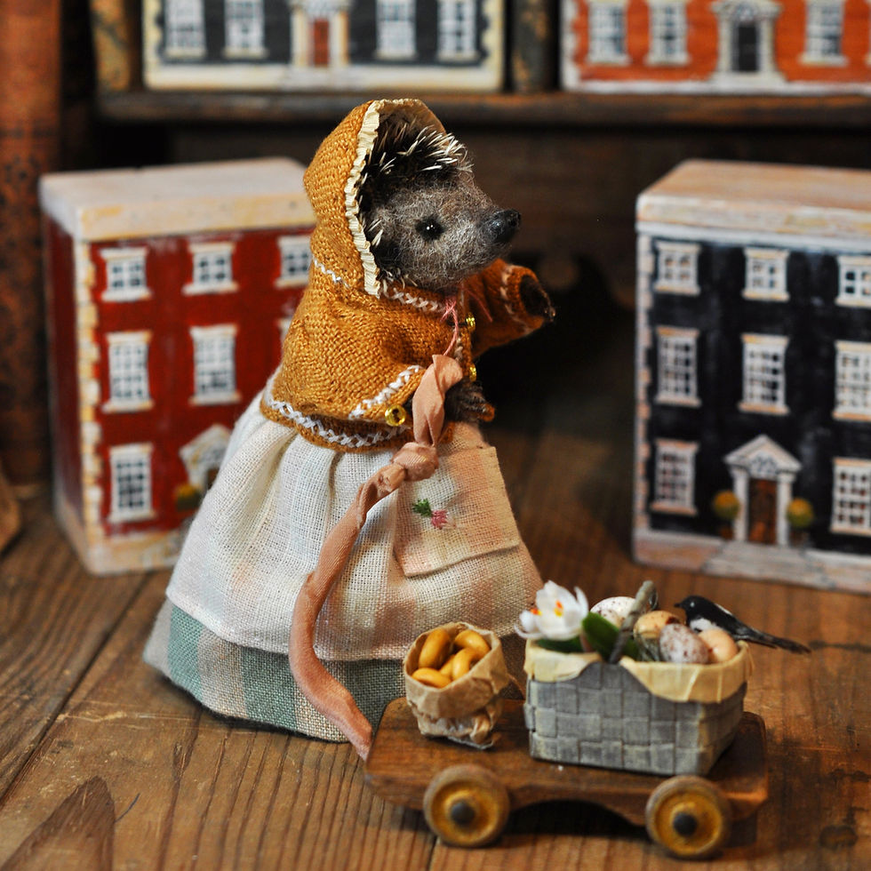 Thumbnail: Little Mrs Hedgehog and her spring cart