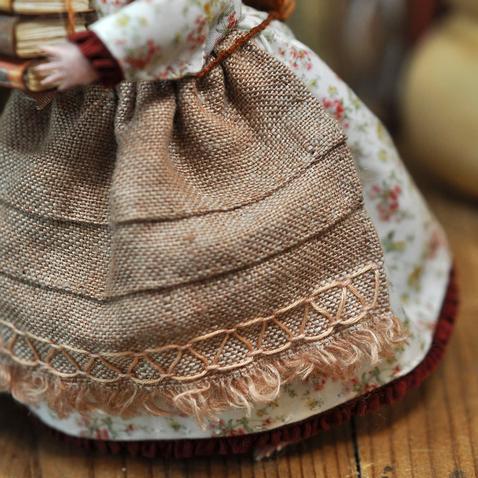 Miniature : Little Mrs Dormouse and her Geranium
