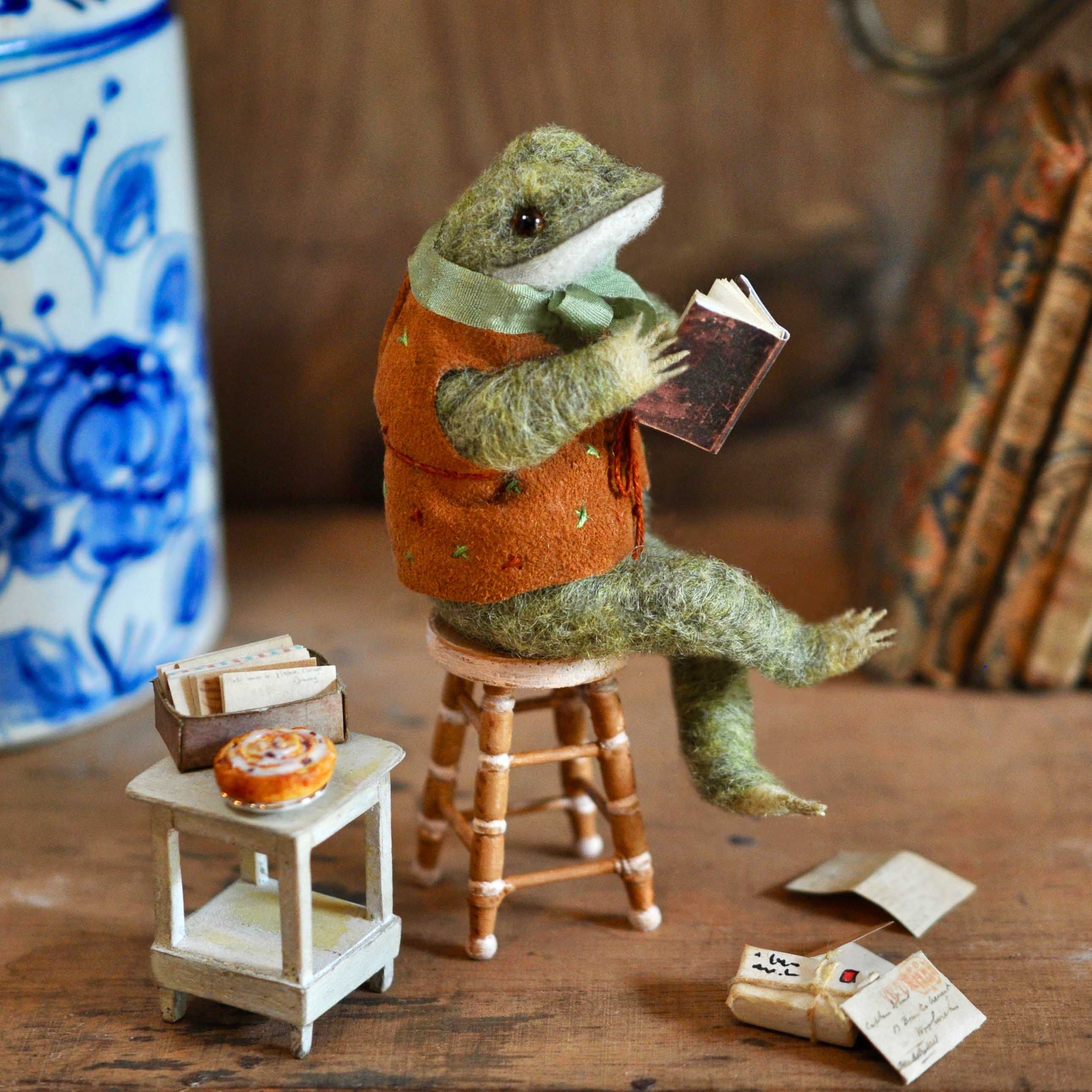 Little Mr Froggy on his stool