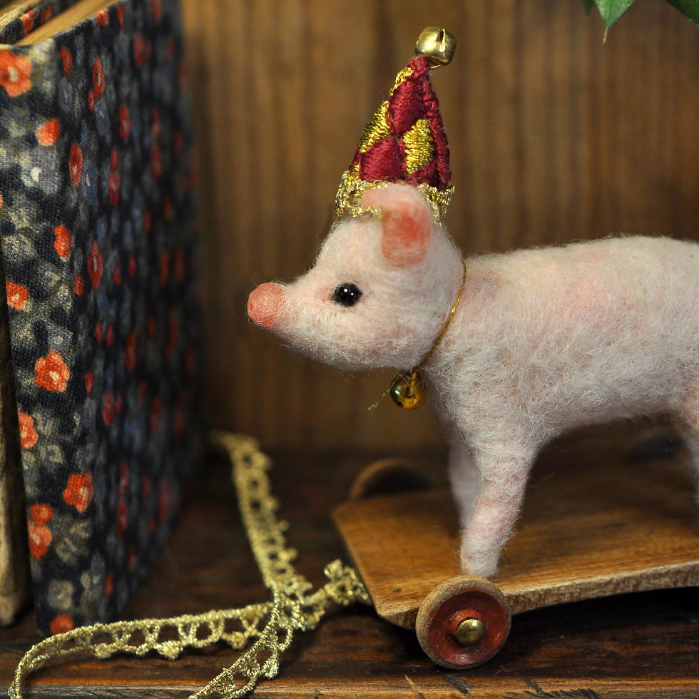 Thumbnail: Little Pigglet and his wooden cart