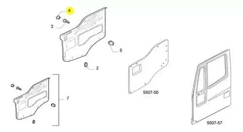 Miniatura: 5801407089 - 736 - TAPA FURO DO FORRO DA PORTA CAMINHÕES