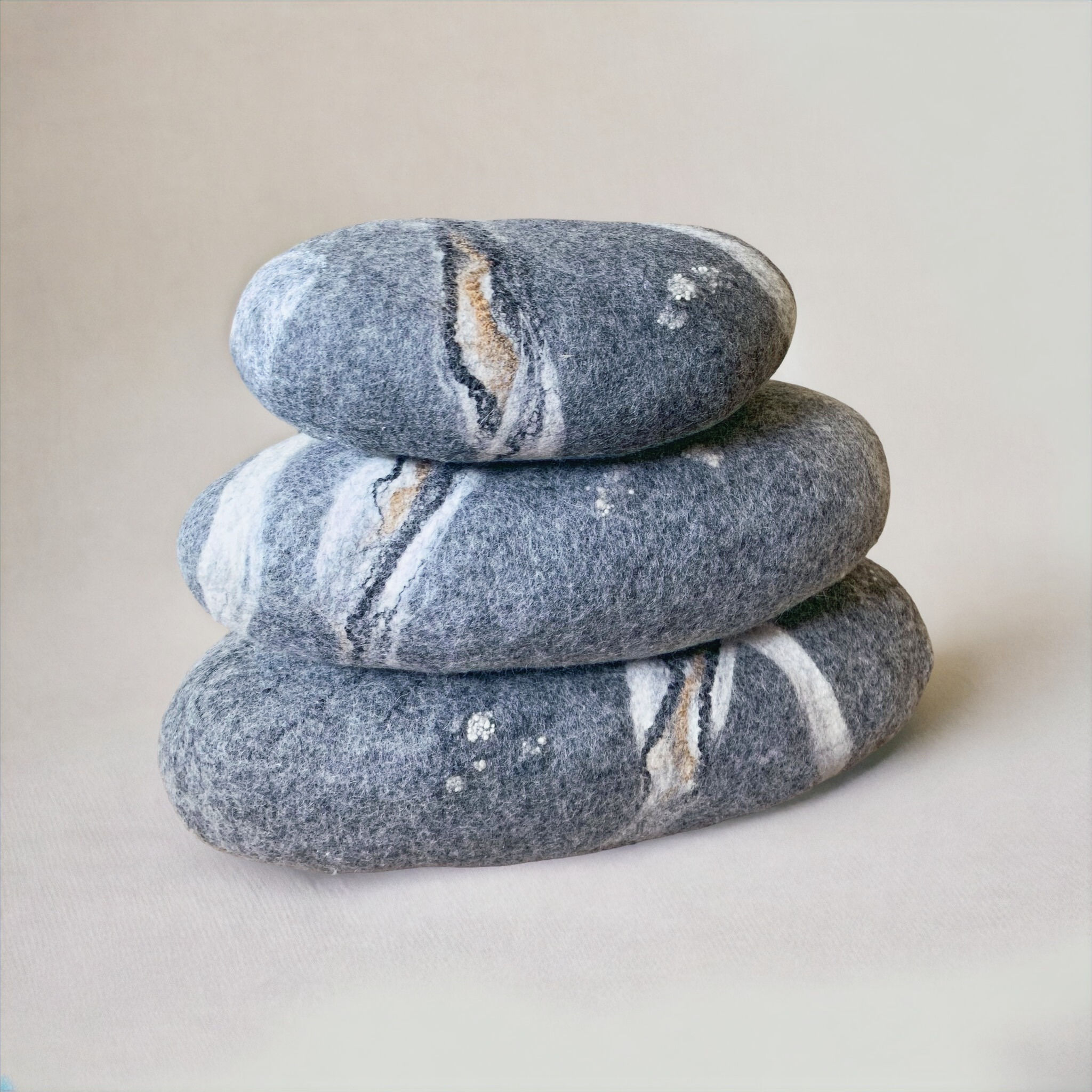 Felted stones (Set of 3)