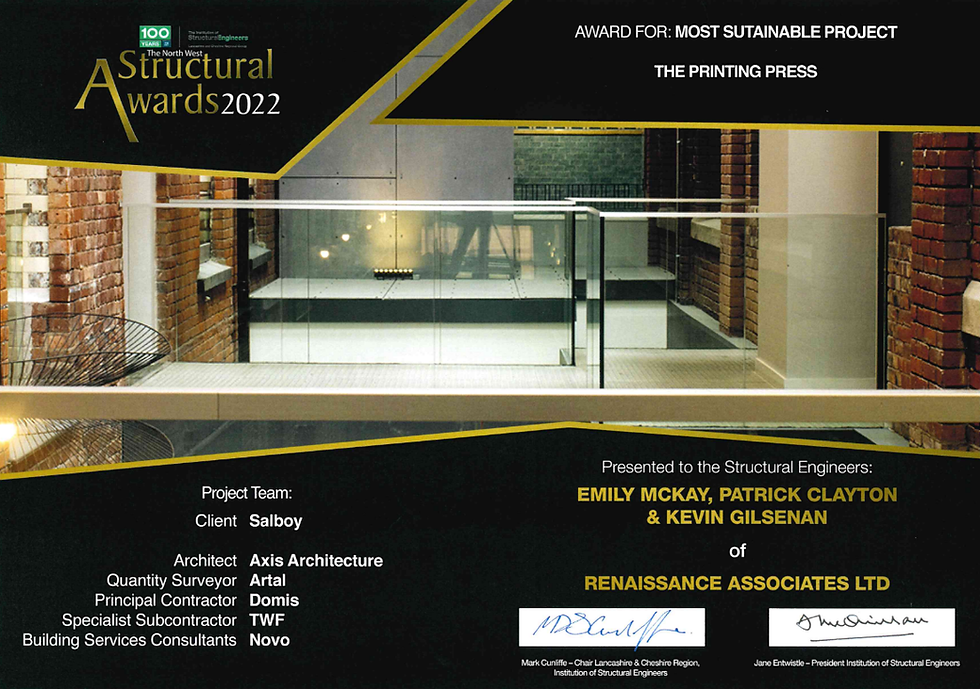 Printing Press Most Sustainable Project Award