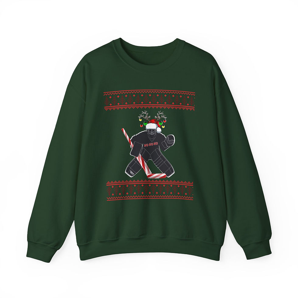 Thumbnail: Buck the Holidays Goalie Christmas Sweatshirt