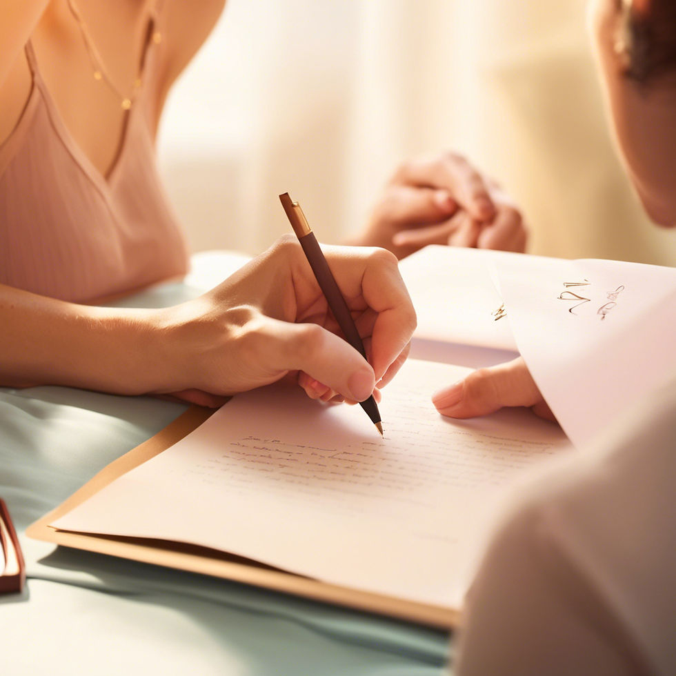 Couples Love Letter Writing