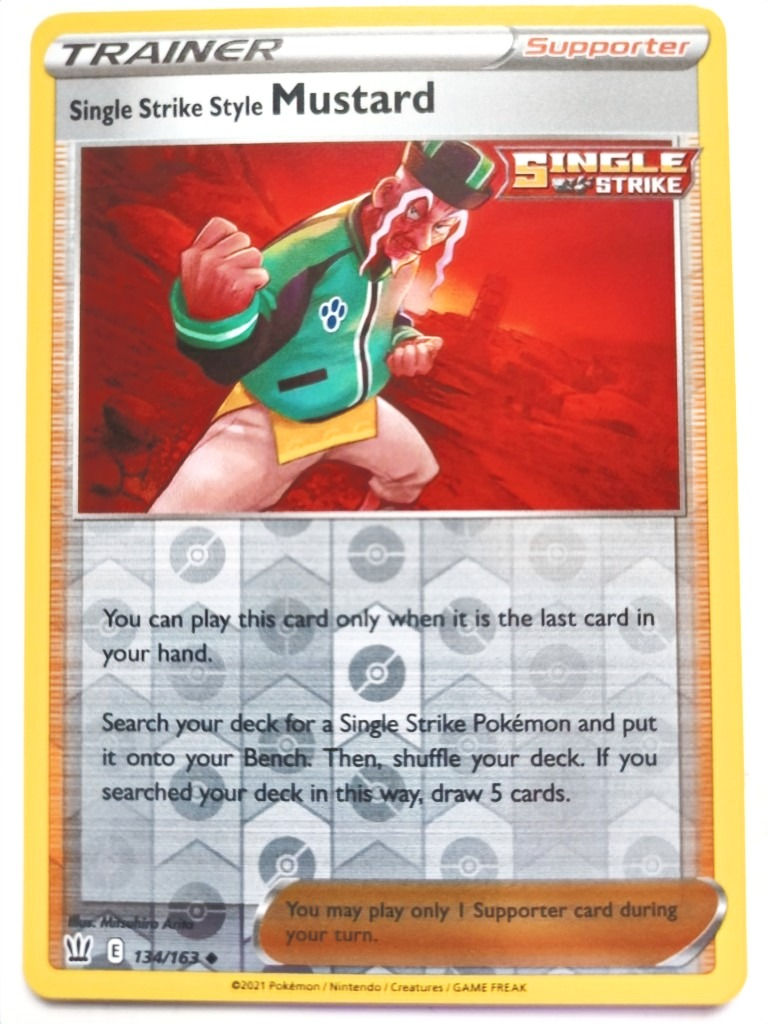 Pokemon Cards 134/163 Single Strike Style Mustard