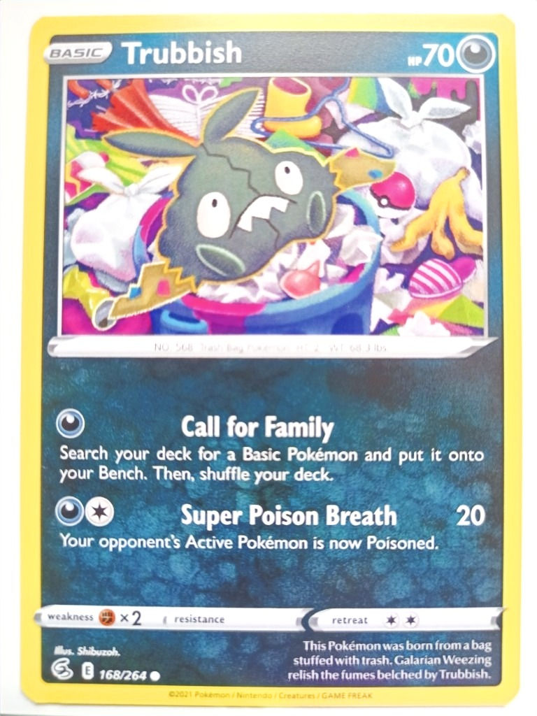 Pokemon Cards 168/264 Trubbish