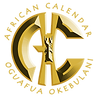 African Calendar logo. gold.