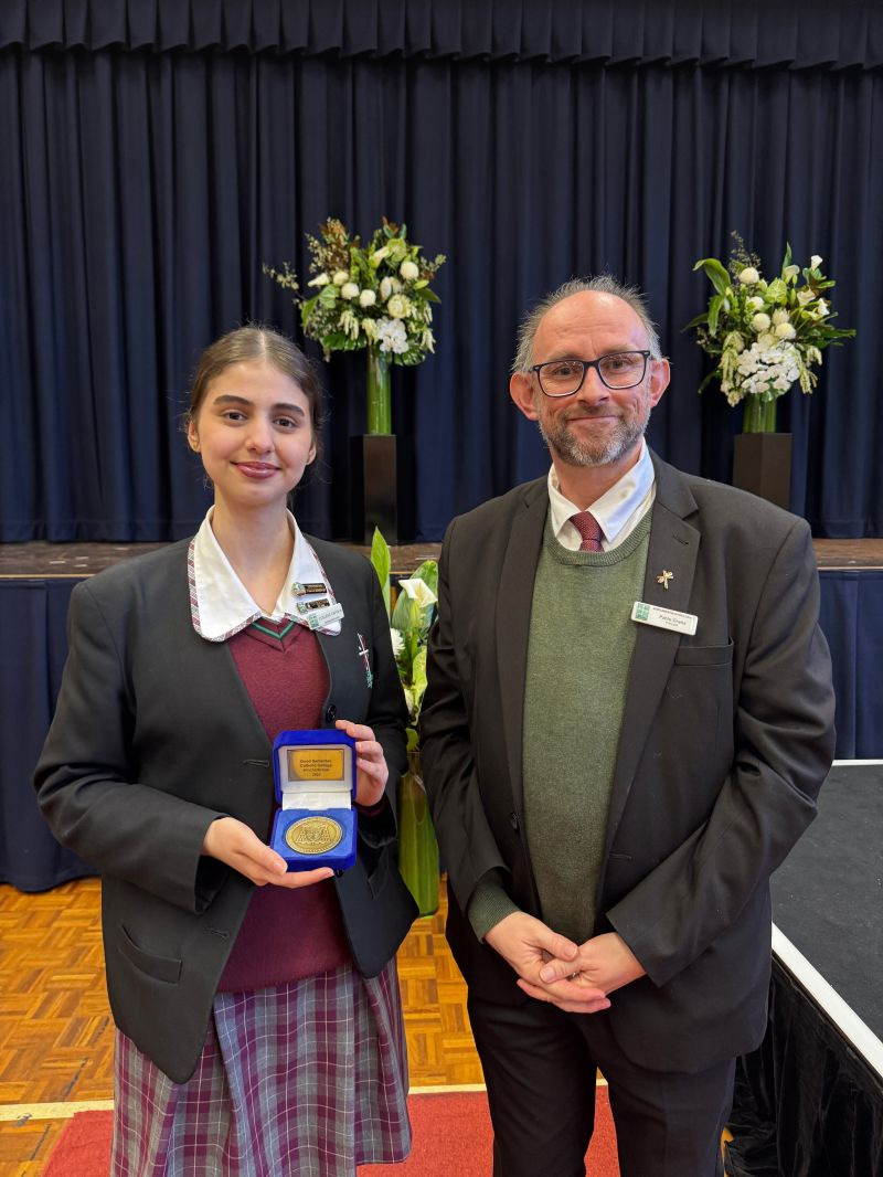 We congratulate Neven from Year 12, who was recently honoured with the Archbishop's Award for Excellence at St Mary’s Cathedral College Hall. This award recognises her outstanding service to both our Catholic parish and school community, as well as her deep personal faith. It was a special moment as Shayla read out the citation, highlighting Neven’s dedication and contribution. Well done, Neven!