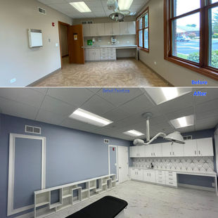 Beauty salon Painting Before and After transformation by Detail Painting