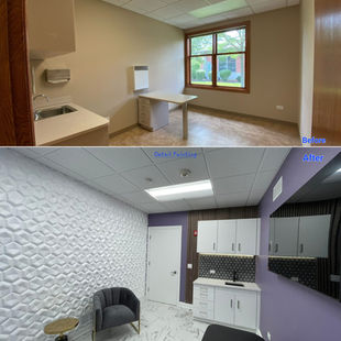 Beauty salon Painting Before and After transformation by Detail Painting