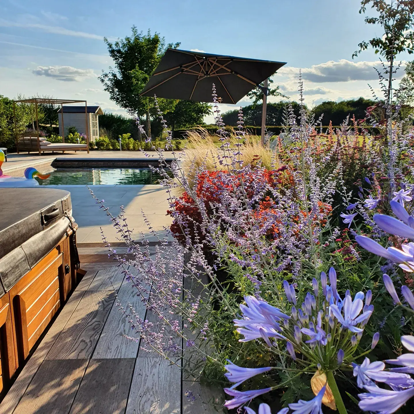 sunken hot tub