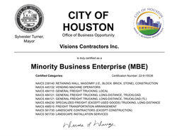 MBE Certificate