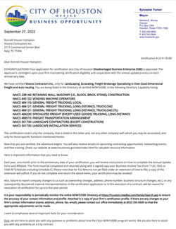 DBE Certificate
